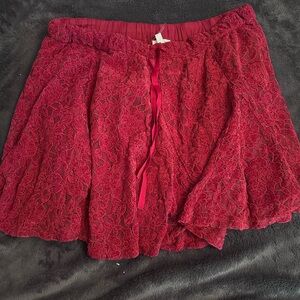 American Eagle Outfitters Red Lace Mini Skirt
